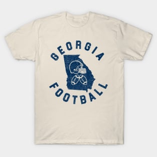 Georgia Vintage Football Helmet For Football Sunday Gameday T-Shirt